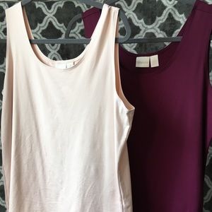 TWO Chico’s stretchy camisoles